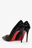 Christian Louboutin Black Leather and Suede Pumps Size 34.5