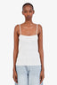 Jacquemus White Ribbed Le Haut Sierra Tank Top Size 44