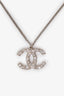 Pre-loved Chanel™ 14A Silver Tone Crystal Embellished CC Necklace