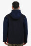 Valentino Burgundy/Blue Wool Zip Up Jacket Size 48 Mens