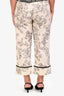 Twinset White/Black Floral Printed Palazzo Pants Size 44