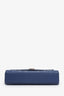 Saint Laurent Blue Grained Leather Small Envelope Bag