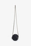 Pre-loved Chanel™ 2021 Black Leather Camellia Clutch with Chain