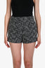 L'AGENCE Black/White Tweed High-Rise Shorts Size 4