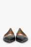 Valentino Black Leather Pointed Toe Flats Size 37.5