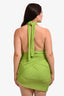 Baobab Green Glittered Wrap Around 'Sierra' Mini Dress Size L