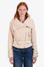 Tularosa Cream Faux Shearling 'Bailey' Moto Jacket Size XS