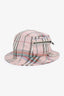 Burberry Pink Cotton Check Bucket Hat Size M