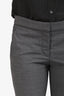 Brunello Cucinelli Grey Wool Bead Lined Slim Trousers Size 6