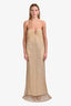 Cavanagh Baker Gold Crystal Strapless Hidden Corset Gown Size S