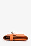 Hermès 2023 Orange Epsom Leather Kelly Wallet PHW