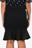 Moschino Cheap and Chic Black Cotton Ruffle Pencil Skirt Size 10