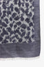 Max Mara Blue Wool Silk Scarf