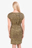 Carolina Herrera Brown/Yellow Printed Midi Dress Size 4