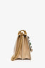 Fendi Beige Leather Floral Detail Kan I Shoulder Bag