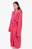 Balenciaga Pink Cotton Logo Limited Edition Robe Size M