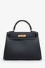 Hermès 2013 Black Epsom Leather Sellier Kelly 28 With Strap