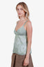 Hermès Green Silk Brides de Gala en Fleurs Knit Crop Tank Top Size 36
