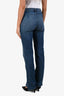 Nili Lotan Blue Denim High Rise Pocket Detail 'Francois' Jean Size 26