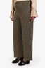 Rosetta Getty Brown Herringbone Flared Pants Size XL