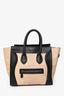 Celine Black/Brown Leather Python Embossed Luggage Tote