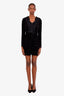 Self-Portrait Black Crystal Embellished Long Sleeve Mini Dress Size 6