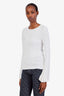 Frame White Wool & Nylon Long Sleeve Shirt Size XS