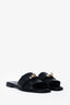 Hermès Black Leather Giulia Sandals Size 38