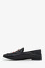 Gucci Black Leather Brixton Snake Loafers Size 38