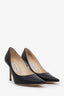 Jimmy Choo Black Leather Heels Size 37.5