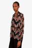 Dolce & Gabbana Black Floral Silk Blouse Size 42