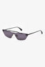 Off-White Geometric Frame Metal Mask Shield Sunglasses