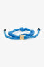 Miu Miu Blue Logo Charm Rope Bracelet