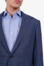 Ralph Lauren Purple Label Blue Linen Silk Single Breasted Two-Piece Suit Size 38/32 Mens