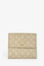 Louis Vuitton 2008 Cream Monogram Lin Tri-Fold Wallet