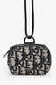Christian Dior 2021 Navy Oblique Jacquard Nano D-Touch Pouch Crossbody
