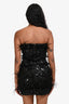 Eliya The Label Black Sequins Feather Mini Dress Size S