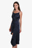 Elliatt Navy Asymmetrical Jacinda Midi Dress Size S