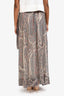 Isabel Marant Etoile Beige/Multicolour Silk Wrap Maxi Skirt Size 34