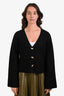 Cult Gaia Black Wool Blend Long Sleeve Buttoned 'Jos' Cardigan Size L