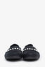 Pre-loved Chanel™ Black Pearl Interlocking CC Logo Loafers Size 38