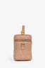 Christian Dior 2020 Blush Pink Cannage Leather Small Vanity Case with Strap