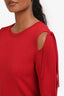 Red Valentino Red Knit Long Sleeve Mini Dress Size XS