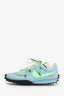 Off-White x Nike Blue Suede Nylon Waffle Racer Sneakers Size 9