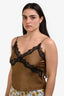 Brigette Herskind Khaki Jonna Lace Tank Top Size 36