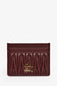 Miu Miu Burgundy Leather Logo Card Holder
