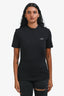 Louis Vuitton Black Neoprene Short Sleeves Top with Monogram Sleeves Size S