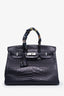 Hermès 2014 Bleu Abysse Matte Alligator Mississippiensis Birkin 35 with Twilly