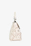 Sac Cabas Roger Vivier en cuir blanc à découpes florales