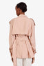 Burberry Silk Double Breasted Belted Coat Size 6